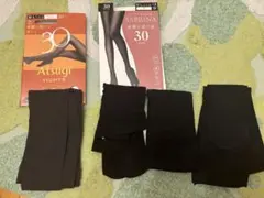 新品 Atsugi 30デニール & GUNZE 30デニール タイツ4足セット