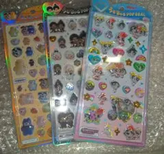 モジョジョ・モンチッチ・パワーパフガールズ うるちゅるポップシール3枚