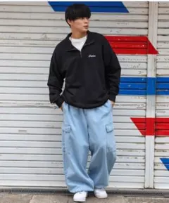 SPINNS ハーフジップトレーナー ゆるだぼのサムネイル