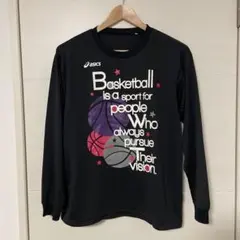 asics バスケットボール 長袖Tシャツ ブラック