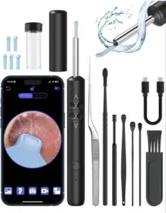 【新品・未開封】Pousutong 耳かき ワイヤレスイヤースコープ ブラック