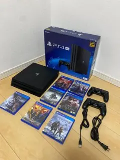 PS4 Pro 本体 + ゲーム7本 + コントローラー2個