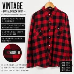 定番人気｜REVERSE ブロックチェック ネルシャツ XL レッド×ブラック