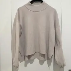 PAGEBOY ハイネックボリュームニット グレージュ