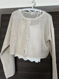 apres jour mignon メッシュカーディガン