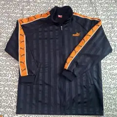 PUMA /トラックジャケットネイビー✖️オレンジビックロゴ 160㎝M相当