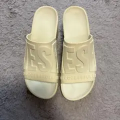 DIESEL ディーゼル チャンキーサンダル ヒールサンダル クリーム