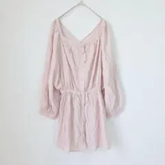 natural couture ピンク チュニック F 長袖 Vネックのサムネイル