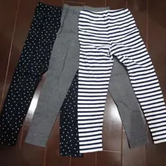 キッズボトムス3点セット（ドット・ストライプ）