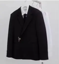 U字ロック　テーラードジャケット　ブラック　韓国メンズ