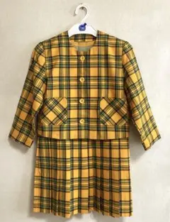 手作り　ジャケットとジャンパースカート　スーツ　ガールズ　セットアップ　キッズ