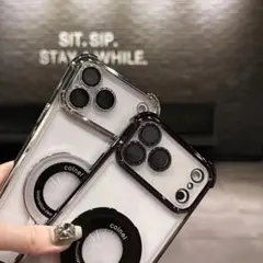 iPhone17ProMAX MagSafe対応 クリアケース シルバー D9