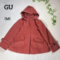 『GU』 ジーユー （Ｍ）ダッフルハーフコート 手首調整ベルト 隠しボタン