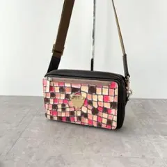 エミリオプッチ ショルダーバッグ キャンバス レザー ターンロック 