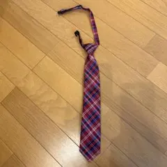 赤と青のチェック柄 ネクタイ