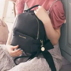 Maison de FLEUR リボンリュック M 黒