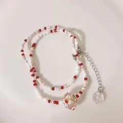 no.117／a'moureve ビーズネックレス　ハンドメイド