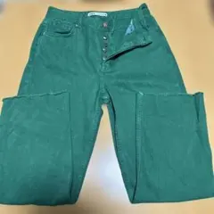 ZARA グリーン ワイドレッグデニム❣️