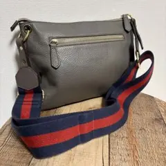 TOPKAPI TREASURE レザーショルダーバッグ グレー 本革