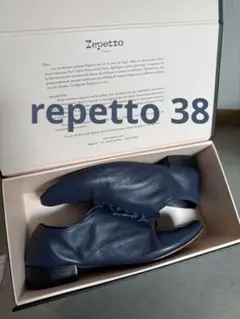 レペット repetto Zizi シューズ 38 ネイビー　レザー