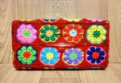 ARD07★ティッシュボックスカバー★モチーフつなぎ【ハンドメイド】