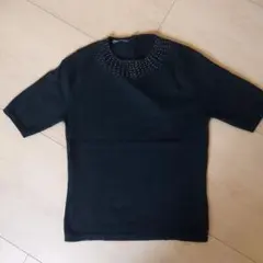 STRAWBERRY FIELDS 黒 半袖ニット