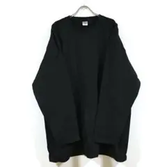 新品 スーパー ビッグ 長袖 Tシャツ 無地 メンズ ブラック 3XLのサムネイル