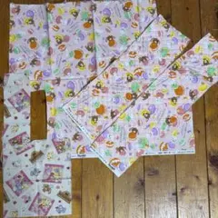 平成レトロ SUGAR BUNNIES マカロン柄 生地 切れ端 サンリオ レア