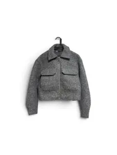 ZARA ザラ テクスチャードポケットシャツジャケット 白黒 ジャケット S