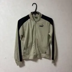 PUMA トレーニングジャケット ベージュ/黒