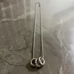 ネックレス　シルバー　アクセサリー　レディースネックレス　3連リング