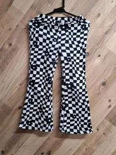 SHEIN チェック柄フレアパンツ 7Y