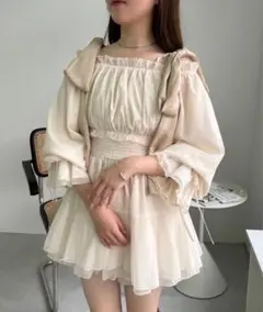 NICE CLAUP 全方向モテチュニック ホワイト系