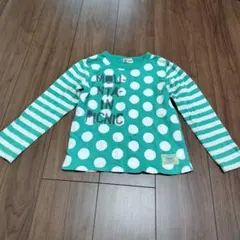 KPBOY　ニットプランナー　 水玉ストライプ長袖カットソー