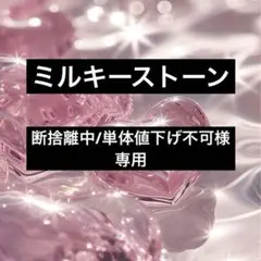 断捨離中/単体値下げ不可様　専用ミルキーストーン