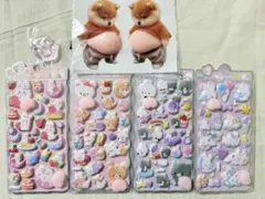 おしりシール4枚、柴犬おなかシール2匹セット➕ 肉球1個，D