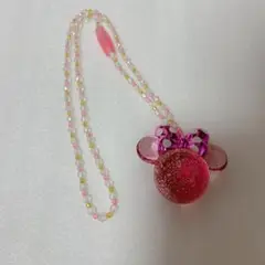最終値下げ ミニーマウス ライト ネックレス ピンク