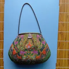 ビーズバッグ　レトロ　フォーマルバッグ