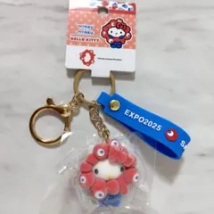 新作　サンリオ ミャクミャク フロッキー ストラップ キーホルダー　ハローキティ