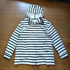 ZARA★ジャンパー パーカー ボーダー 白黒 ザラ ゆったり大きめのサムネイル