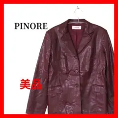 PINORE（ピノーレ）フェイクレザー テーラードジャケット B2094