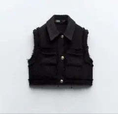 ZARA クロップド テクスチャーベスト