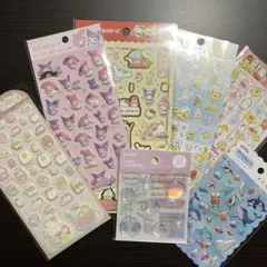 すみっコぐらし もこもこシール サンリオぷくっと 立体シールなど 全7枚