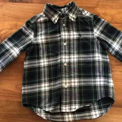 ラルフローレン　チェック柄長袖シャツ　3T