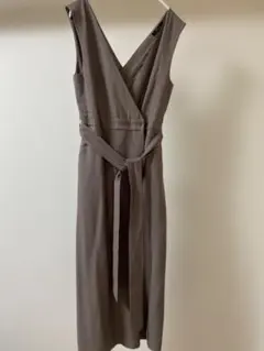 ROSSO グレー ラップスタイル ノースリーブ ワンピース