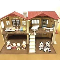 シルバニアファミリー 赤い屋根の大きなお家と人形セット　35周年トートバッグ付き