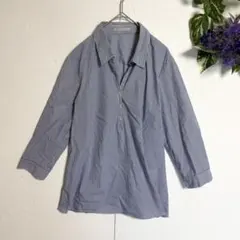 【エルプラネット】 シャツ ブラウス 38 Ｍ　ストライプ イトキン 美品のサムネイル