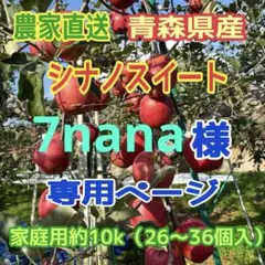 7nana様専用ページ 農家直送青森県産 シナノスイート家庭用約10k