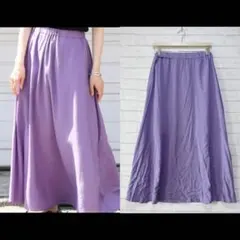 美品 ローリーズファーム アサレーヨンマキシスカート マキシ丈 フレア★