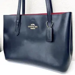 未使用品 コーチ 北川景子 トートバッグ 本革 黒 A4収納可 大容量